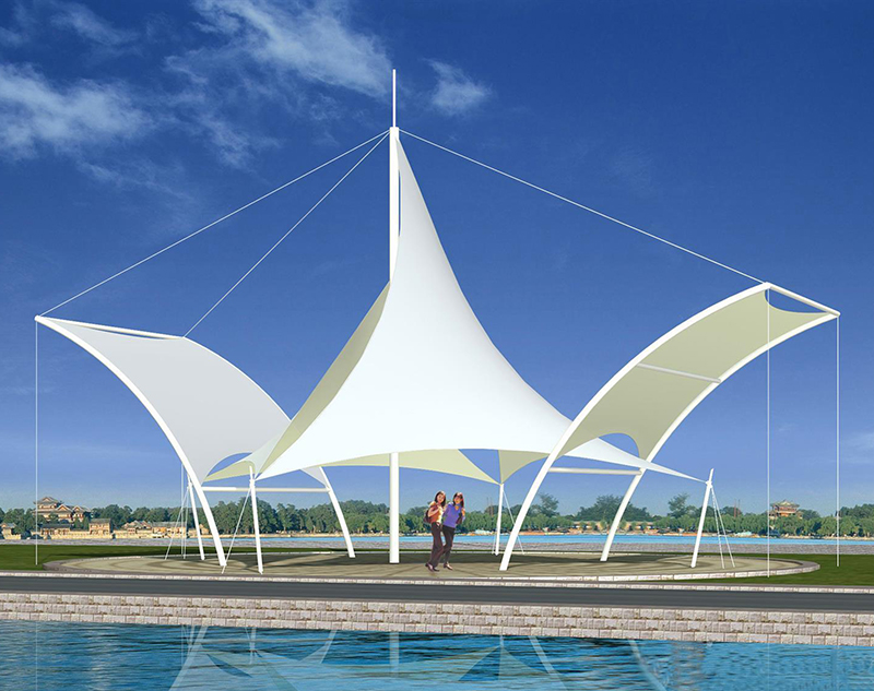 张拉膜布局的野生照明体例