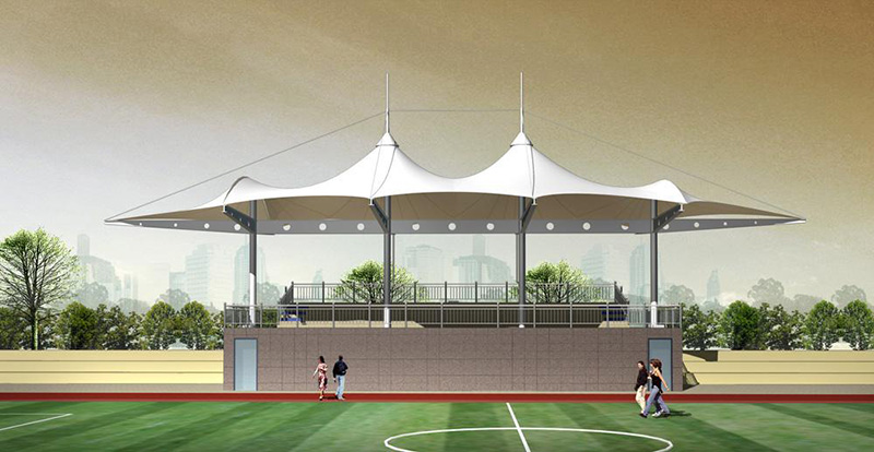 体育膜布局看台