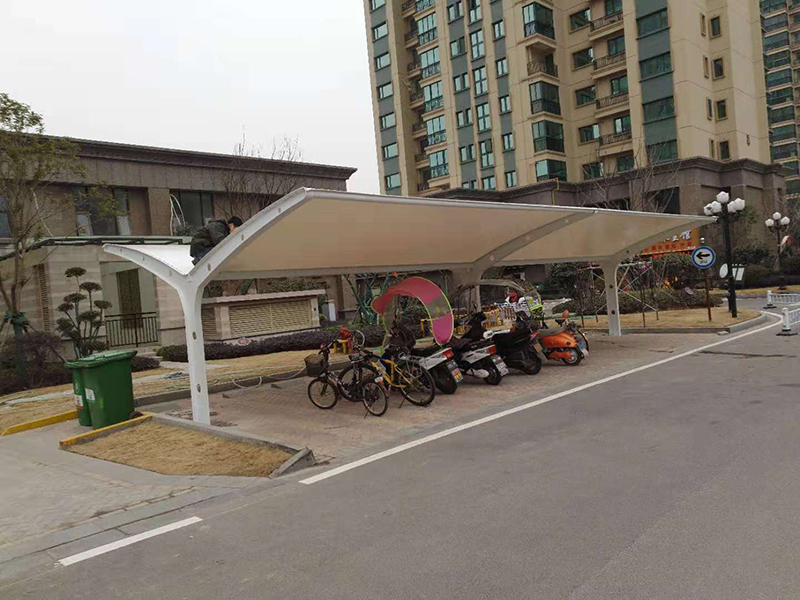 膜布局自行车车棚 膜布局自行车车棚