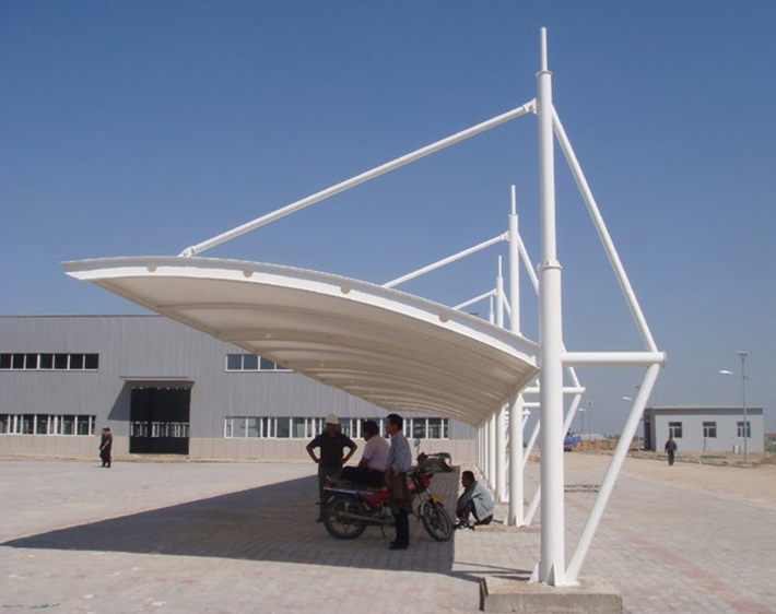 张拉膜布局车棚设想报价