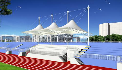 张拉膜看台施工