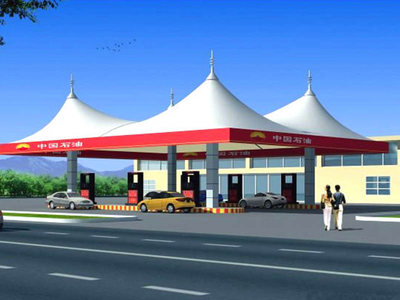 膜布局加油站建造装置