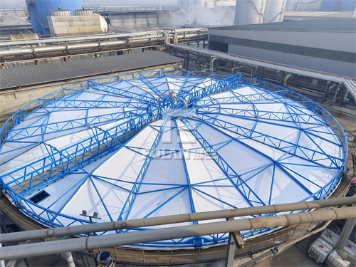 助力环保，佛兰空间又一【污水池反吊膜】名目顺遂完工