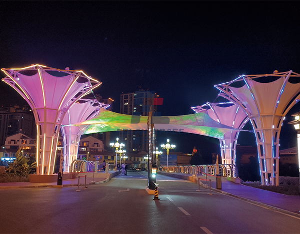 云南宜良乡鸭湖小区膜布局泊车棚及主进口名目